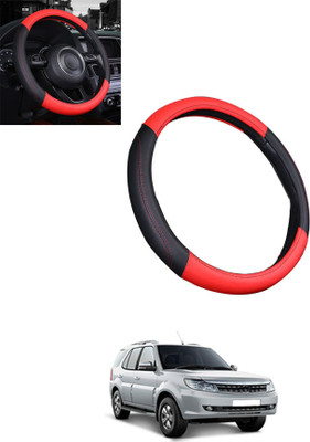 monolive Steering Cover For Tata Safari Storme(Red, Black, Leatherite)