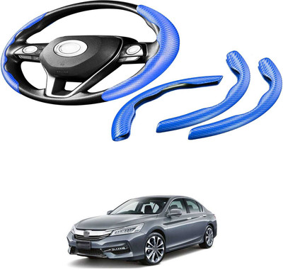 Pecunia Steering Cover For Chevrolet Aveo(Carbon Fiber Blue, Polyurethane)