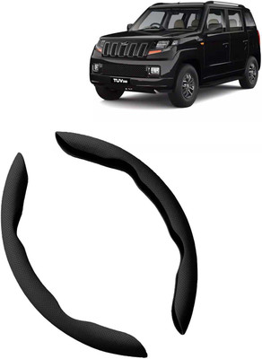 Kingsway Steering Cover For Mahindra TUV 300(Leatherette Black, Leatherite)