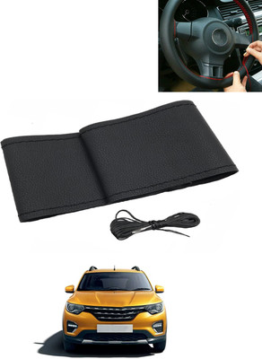 AYW Hand Stiched Steering Cover For Renault Universal For Car(Black, Leatherite)