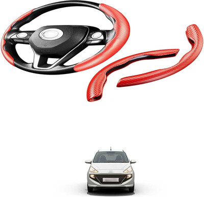 XZRTZ Steering Cover For Hyundai i20(Carbon Fiber Red, Polyurethane)