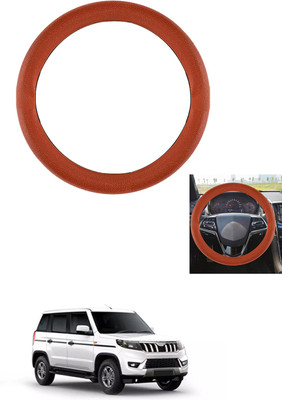 MATIES Steering Cover For Mahindra Universal For Car(Tan, Leather)