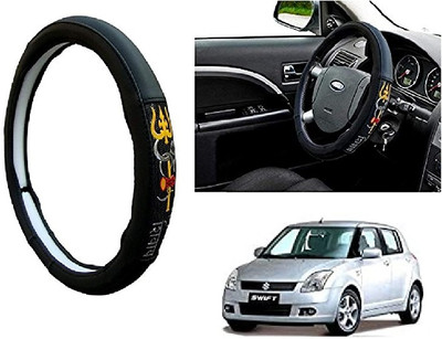 GS Grow n Shine Hand Stiched Steering Cover For Maruti Swift(Black, Leatherite)
