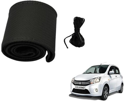 AutoGalaxy Hand Stiched Steering Cover For Skoda Grand Vitara, Baleno, Etios Liva, Verna, i20, Celerio(Red+black, Leather) AutoGalaxy Hand Stiched Steering Cover For Skoda Grand Vitara, Baleno, Etios Liva, Verna, i20, Celerio(Red+black, Leather)