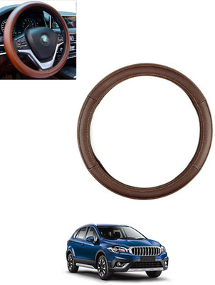 monolive Steering Cover For Audi S5(Brown, Leatherite)