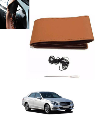 MSNP Hand Stiched Steering Cover For Mercedes Benz E220(Tan, Leatherite)