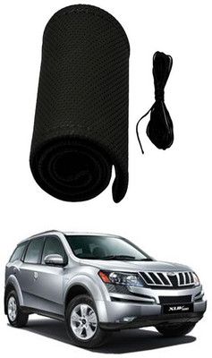RKPSP Hand Stiched Steering Cover For Universal For Car XUV 500(Black, Leatherite)