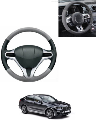 AYW Steering Cover For BMW X4(Grey/Black, Leatherite)