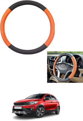 MATIES Steering Cover For Tata Universal For Car(Tan/Black, Leather)