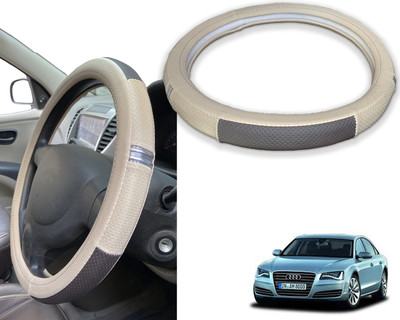 PEEPS STORE Steering Cover For Audi R8(Red, Black, Leatherite)