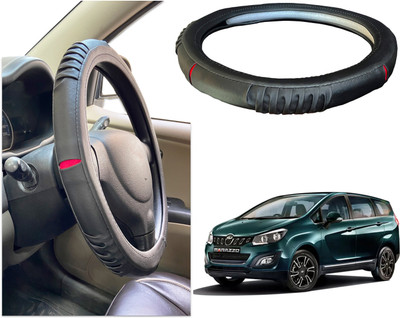 PEEPS STORE Steering Cover For Mahindra NA(Black, Red, Leatherite)