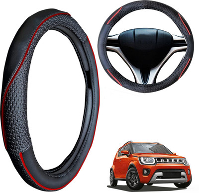 PEEPS STORE Steering Cover For Maruti NA(Black, Leatherite)