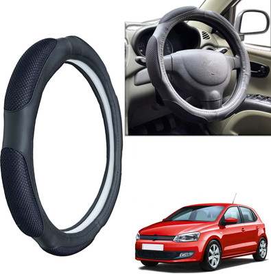 PEEPS STORE Steering Cover For Volkswagen Polo(Black, Leatherite)
