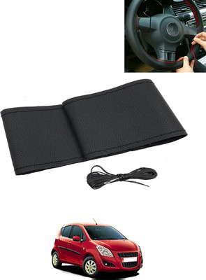 AYW Hand Stiched Steering Cover For Universal For Car Ritz(Black, Leatherite)
