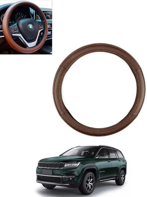 monolive Steering Cover For Nissan Micra Active(Brown, Leatherite)