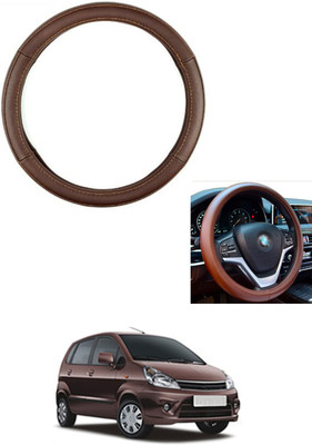 MATIES Steering Cover For Universal For Car Zen Estilo(Brown, Leather)