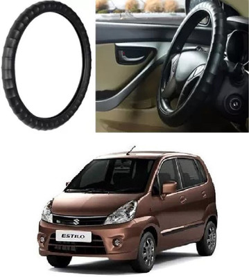 Shubh Auto Hand Stiched Steering Cover For Maruti Zen Estilo(Black, Leatherite)