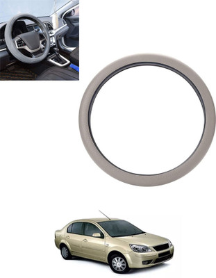 MSNP Steering Cover For Ford Universal For Car(Silver, Leatherite)