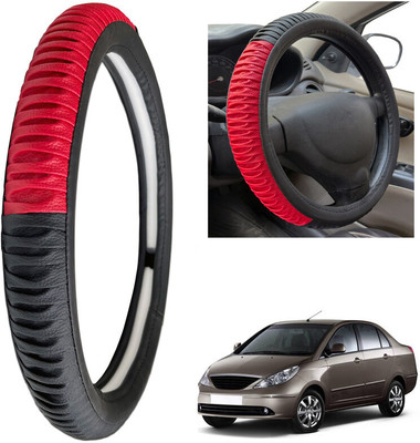 PEEPS STORE Steering Cover For Tata Indigo(Black, Leatherite)
