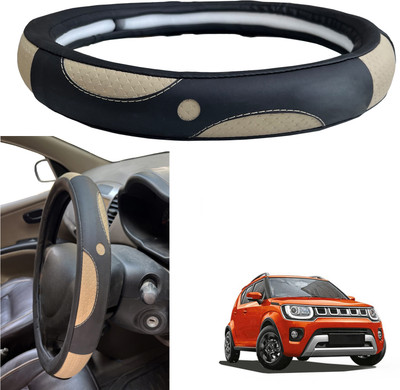 PEEPS STORE Steering Cover For Maruti NA(Black, Leather)