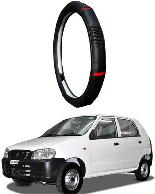 AUTO PEARL Steering Cover For Maruti Alto(Diamond Black Red, Leatherite)