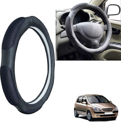PEEPS STORE Steering Cover For Hyundai Getz(Black, Leatherite)