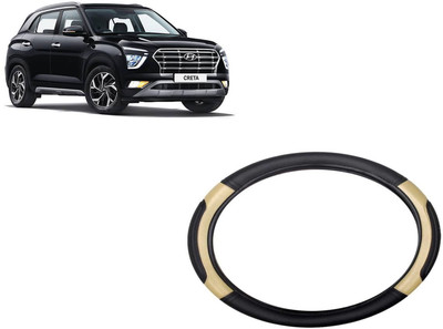 HOTRENZ Steering Cover For Hyundai Creta(Black,Beige, Leatherite)