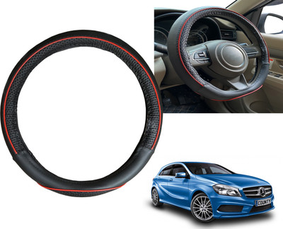 PEEPS STORE Steering Cover For Mercedes Benz A180(Black, Red, Leatherite)