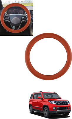 ABJD Steering Cover For Mahindra TUV 300(Tan, Leatherite)