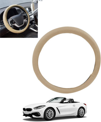 monolive Hand Stiched Steering Cover For BMW Z4(Beige, Leatherite)