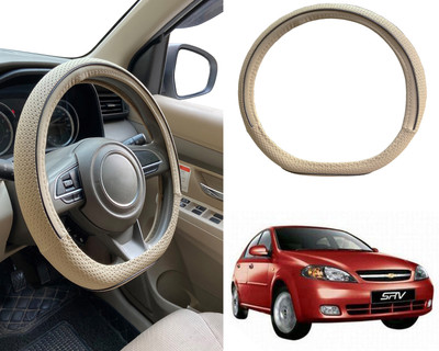 PEEPS STORE Steering Cover For Chevrolet Optra SRV(Black, Leatherite)
