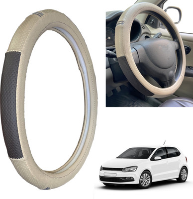 PEEPS STORE Steering Cover For Volkswagen Polo Exquisite(Black, Leatherite)
