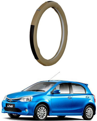 AUTO PEARL Steering Cover For Toyota Etios Liva(Beige, Leatherite)