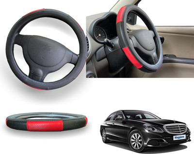 PEEPS STORE Steering Cover For Mercedes Benz E220(Red, Leatherite)