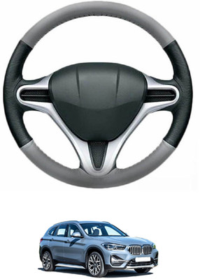 MATIES Steering Cover For BMW X1(Grey, Black, Leather)