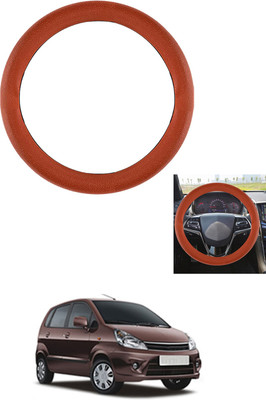 MATIES Steering Cover For Universal For Car Zen Estilo(Tan, Leather)