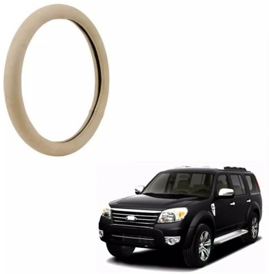 Auto Stuff Hand Stiched Steering Cover For Maruti Ertiga(Beige, Leather)