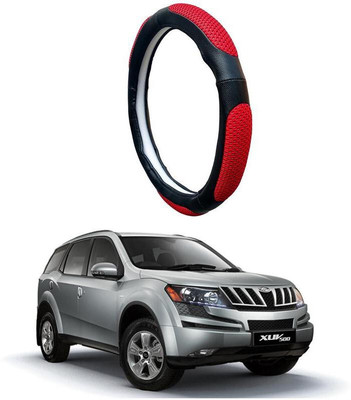 AUTO PEARL Steering Cover For Mahindra XUV 500(Black Red, Leatherite)