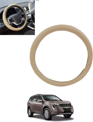 monolive Hand Stiched Steering Cover For Mahindra XUV 500(Beige, Leatherite)