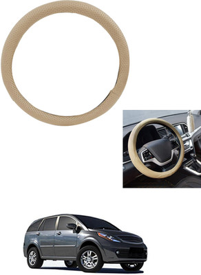 MATIES Steering Cover For Tata Aria(Beige, Leather)
