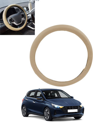 monolive Hand Stiched Steering Cover For Hyundai i20(Beige, Leatherite)