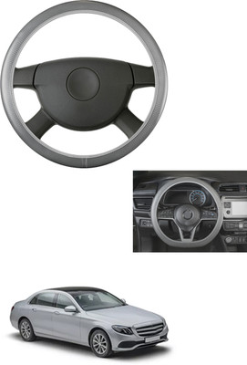 MATIES Steering Cover For Mercedes Benz E200(Grey, Leather)