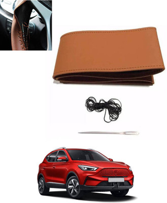 ABJD Hand Stiched Steering Cover For Tata Universal For Car(Tan, Leatherite)