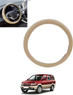 MSNP Steering Cover For Chevrolet Tavera(Beige, Leatherite)