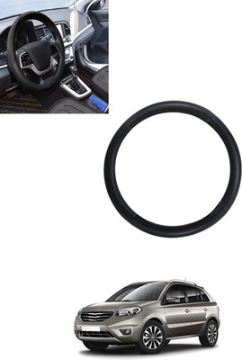 monolive Steering Cover For Renault Koleos(Black, Leatherite)