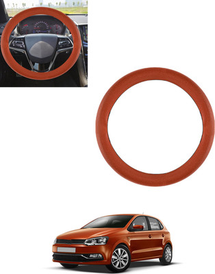AYW Steering Cover For Volkswagen Polo(Tan, Leatherite)