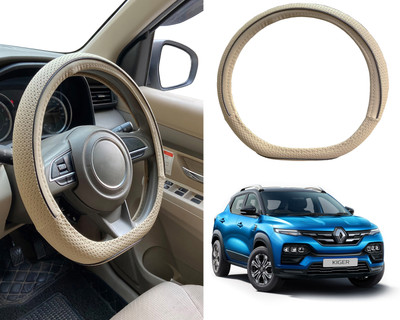 PEEPS STORE Steering Cover For Renault NA(Black, Leatherite)