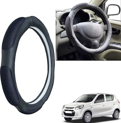 PEEPS STORE Steering Cover For Maruti Alto 800(Black, Leatherite)