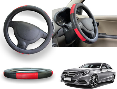 PEEPS STORE Steering Cover For Mercedes Benz E240(Red, Leatherite)