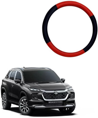 SPREADX Steering Cover For Maruti Vitara(Red, Black, Leatherite)